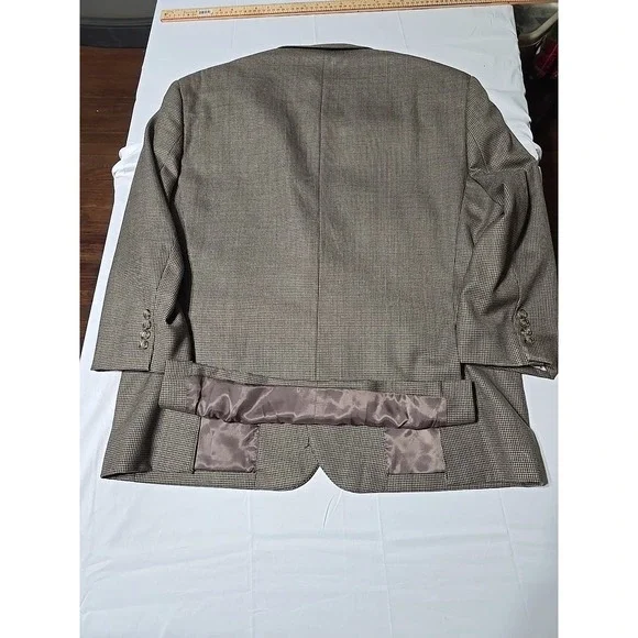 PRONTO UOMO BrownHerringbone PLATINUM WOOL SPORT COAT 50S blazer suit jacket